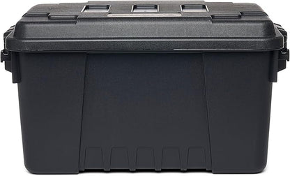 Plano Sportsman Trunk, Black, Small, Lockable Storage Box, Airline Approved Sportsman Trunk, Hunting Gear and Ammunition Bin, Heavy-Duty Containers for Camping, 56-Quart