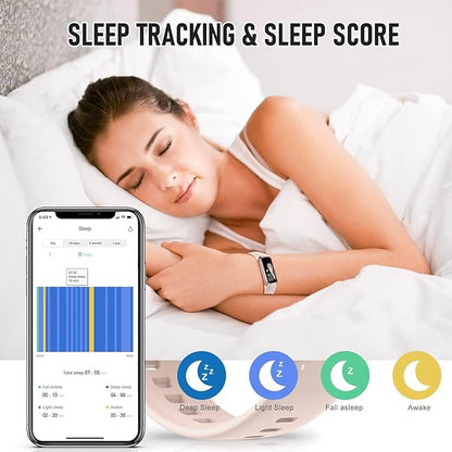 Fitness Tracker, Blood Pressure Watch with 24/7 Heart Rate, Step Counter for Walking, Step Trackers Activity Pedometer for Women Men Android iOS