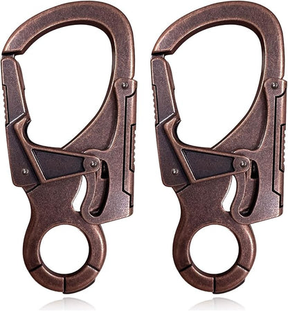 Ahiller Muscular Carabiner Hook，3.1" Alloy Thick Keychain Clip for Man, Outdoor Camping, Hiking Accessories, Key Ring