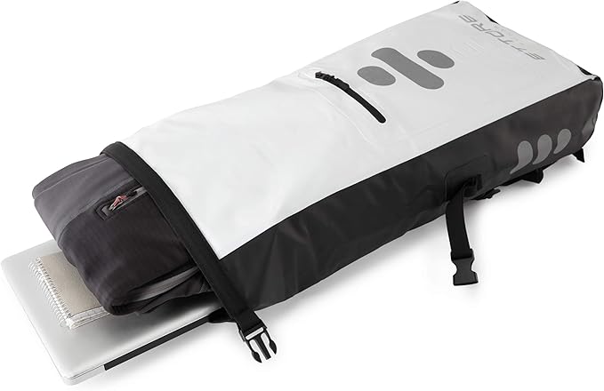 Ettore Cycling Rucksack 100% Waterproof Dry Bag - Black/White - Sonar
