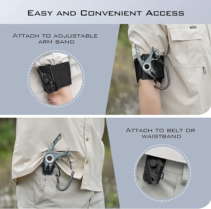 KastKing Micro Gila Fishing Pliers, Integrated Finger Hole, Aircraft Grade Aluminum, Fishing Tools, Saltwater Resistant Fishing Gear, Tungsten Carbide Cutters, Charcoal