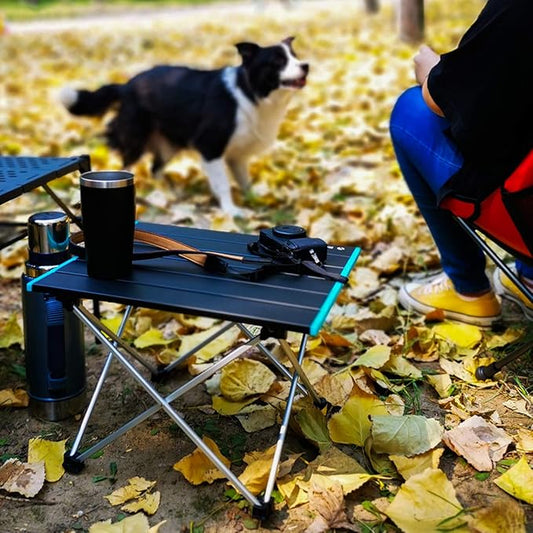 ROCK CLOUD Portable Camping Table Ultralight Aluminum Camp Table Folding Beach Table for Camping Hiking Backpacking Outdoor Picnic