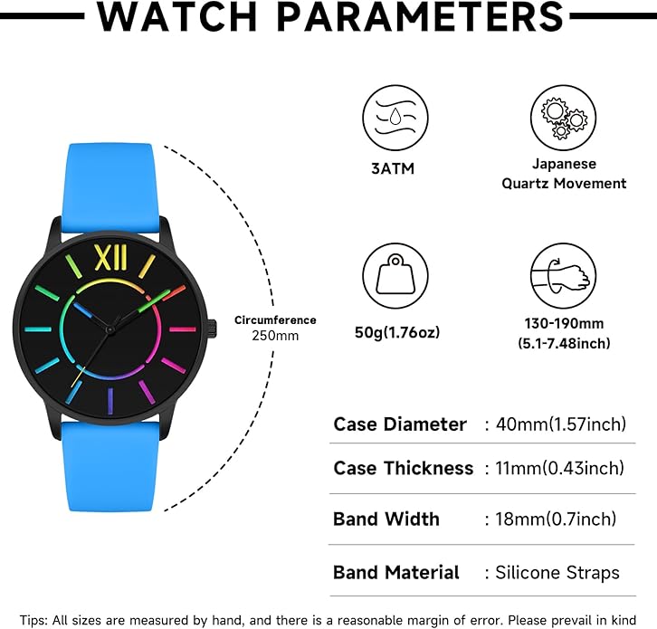 Bisley Unisex Watch Easy to Read Waterproof Silicone Strap Watch