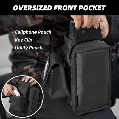 Water Bottle Holder Bag with Molle Strap - Water Bottle Carrier Pouch for Walking, Gym, Camping, Fishing, Hunting 32oz, 64oz, 128oz One Gallon Tactical Carrier Holder