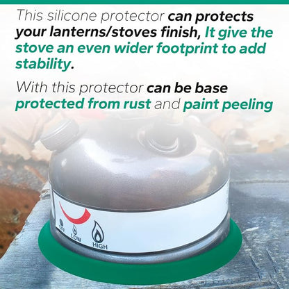 Camping Kerosene Lamp Silicone Base Suitable for Coleman Lanterns Models 200, 242, 335, 321, 502, 533, Improves Grip and Stability（Green）
