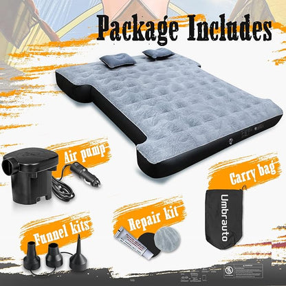 Umbrauto Truck Bed Air Mattress for 6-6.5ft Full Size Short Truck Beds, Inflatable Mattress with Pump, Pick Up Bed Air Mattress for Truck Tent Camping