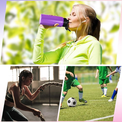 10 Pieces 20oz Reusable Aluminum Water Bottles Bulk Multicolor Outdoor Sports Water Bottles for Travel, Gym, Hiking, Cycling, Camping, Fishing, Snap Lid(Macaron Color)
