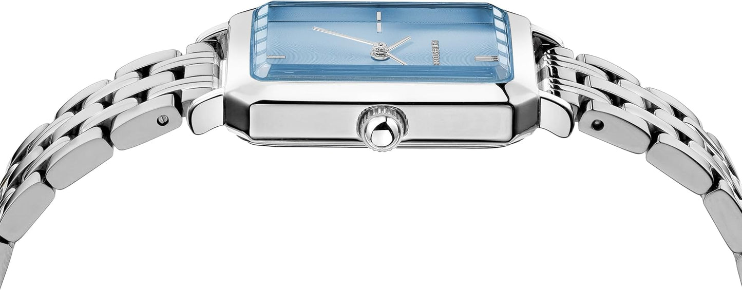 Roberto Marino RM1982 Women’s Luxury Watch Rectangular Gold – Japanese Quartz Movement, Vintage Stainless Steel Design, Silver Dial, Elegant Dress Timepiece, 3ATM Water Resistant – Reloj para Mujer