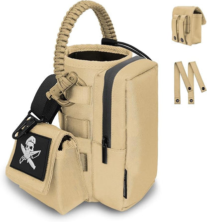 Water Bottle Holder Bag with Molle Strap - Water Bottle Carrier Pouch for Walking, Gym, Camping, Fishing, Hunting 32oz, 64oz, 128oz One Gallon Tactical Carrier Holder