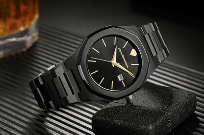 PIERRE RICHARDSON PR5428 Men’s Luxury Watch – Japanese Quartz Movement, Stainless Steel, 41mm, 5ATM Water Resistant, Scratch-Resistant Sapphire Crystal Glass – Classic Dress Watch for Men