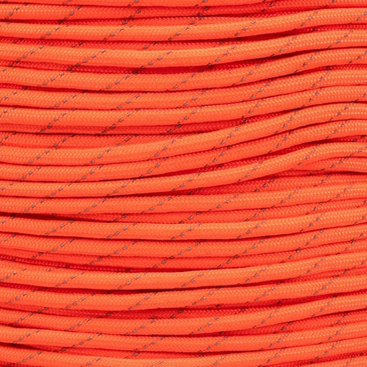 Reflective 550lb Paracord – 7 Strand Type III Nylon Parachute Cord for Hiking, Camping, and Fishing – 30+ Colors and 6 Length Options