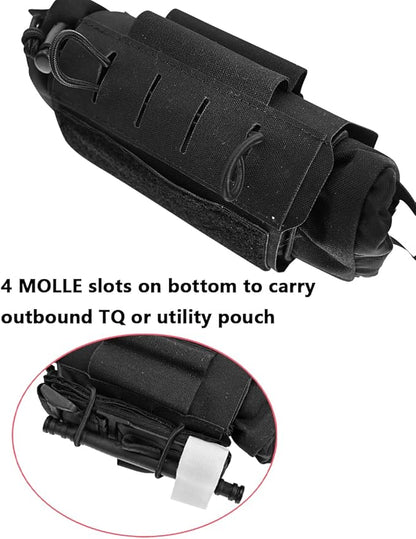 SABADO Rapid Deploy IFAK Pouch First Aid Kits Pack Tactical Two-piece System Medical Supply Holder Roll Carrier Hypalon Handle Outdoor Sport Hunting Bag Laminated Matting Fabric