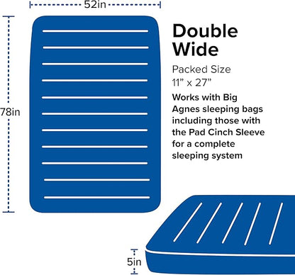 Big Agnes Captain Comfort Deluxe Camp | Supremely Comfortable, All-Weather, Self-Inflating Sleeping Pad