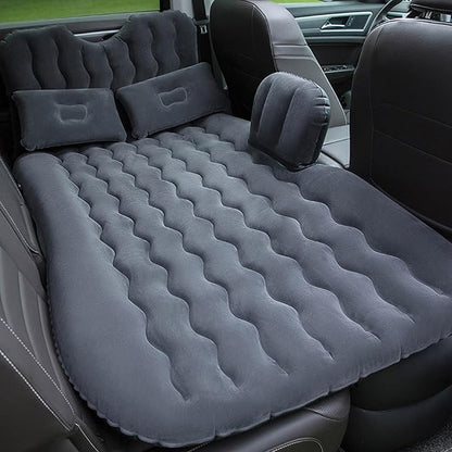 Inflatable Car Air Mattress Back Seat Bed,Thickened Car Travel Camping Air Mattress with Air Pump,Blow Up Bed Portable Car Sleeping Mattress for Car Universal SUV