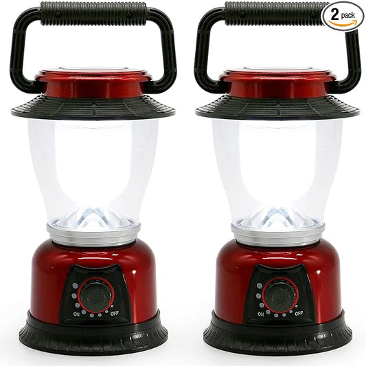 LED Lantern Variable Power Retro Battery Powered Camping Light, COB High Brightness Dimmable Camping Lamp for Hiking, Fishing, Repairing and Emergency Lighting (2)