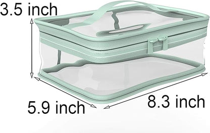Makeup Bag Zipper Waterproof Portable Travel Storage Pouch 2 Pcs