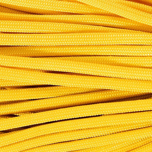 Paracord Planet Yellow 550 Paracord – 7 Strand Type III Paracord for Camping, Crafting, Utility and More! – Yellow (25 ft)