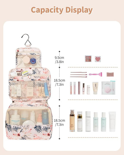 Narwey Hanging Travel Toiletry Bag Cosmetic Make up Organizer for Women and Girls Waterproof