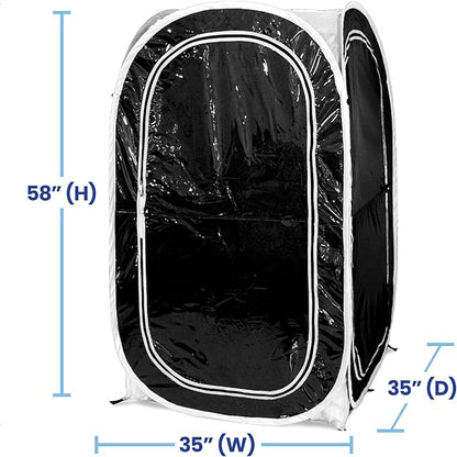WeatherPod 1-Person Pop-Up Pod with Tinted Panels – Pop-Up Weather Pod, Protection from Cold, Wind and Rain with Added Privacy