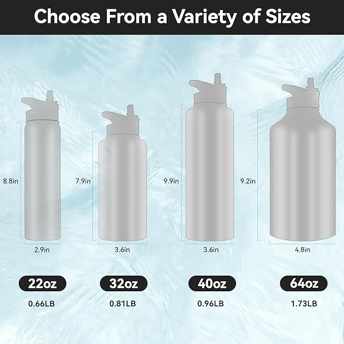 HASLE OUTFITTERS 40oz Stainless Steel Water Bottle, Vacuum Insulated Double Walled Leak Proof Sports Water Bottle with 2 Lids (Straw and Spout Lid) Thermo Mug Keep Cold and Hot(Army Green,1)