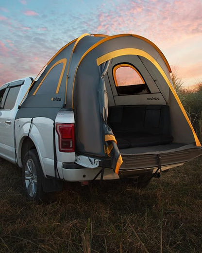 JOYTUTUS Truck Bed Tent, Portable Pickup Truck Tent 5ft Aluminum Pole, Waterproof PU2000mm Fabric for 2 Person, Easy Set-up, Orange
