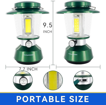 Durapower Rechargeable Camping Lantern,7500 Lumen Super Bright LED Camping Lantern, 7200 Mah Power Bank, IP44 Waterproof, 30 Hours, Portable Lantern for Hurricane, Power Outages
