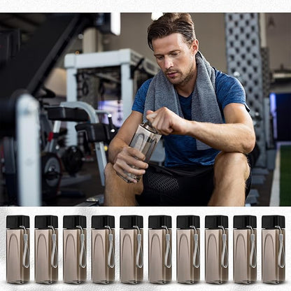 Mifoci 30 Pcs Water Bottle Bulk 17 oz Plastic Sports Water Bottles for Kids Adults Reusable Leak Proof Portable Drink Container Large for School Classroom Travel Camping Fitness Office(Black)