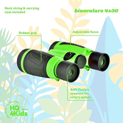Outdoor Adventure Kit for Kids: Binoculars, Compass, Magnifying Glass & Flashlight. 3-12 Year Old Boys & Girls