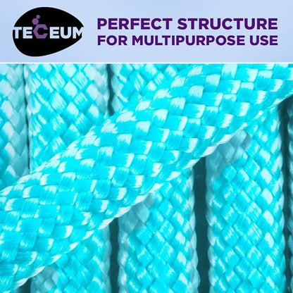 TECEUM Heavy Duty Rope 1000 – 1000ft / 200ft / 100ft / 50ft – 40+ Colors – Utility Rope for Survival & Camping Gear – Nylon String, Camping Rope, para Cord, Utility Nylon Rope, Tent Cord