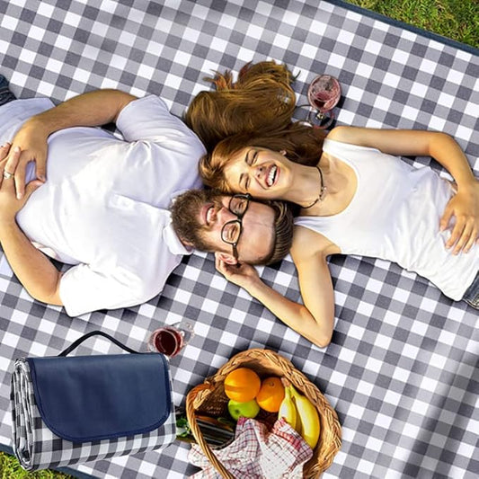 K Y KANGYUN Picnic Blanket|Beach Mat|Picnic Blanket for Indoor and Outdoor, 80" x 60" Sandproof Waterproof Larger Mat for Beach, Travel, Camping, Hiking, Park Grass,Machine Washable, Foldable.