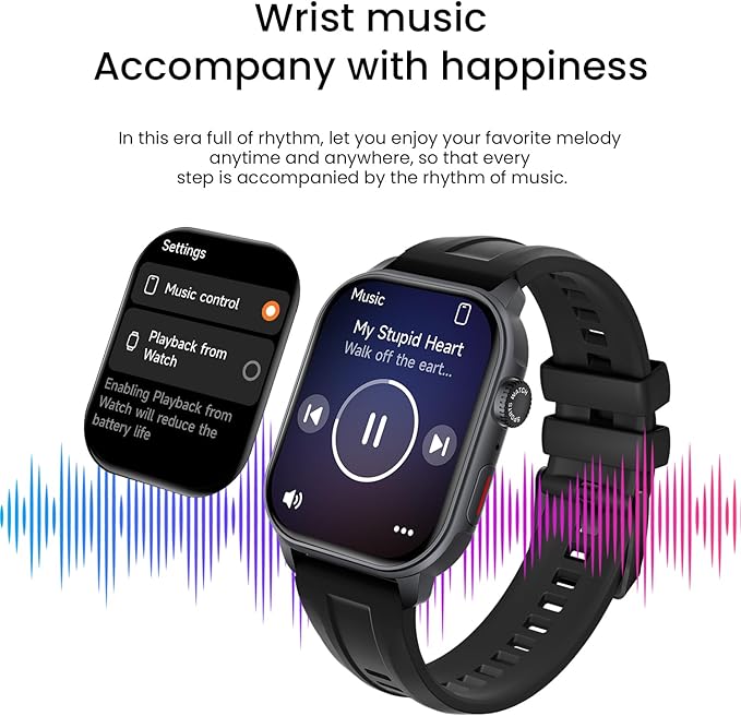 Smart Watch (Answer/Make Call), 1.96" AMOLED Touchscreen GPS Fitness Tracker for Men Women, Heart Rate SpO2 Monitor, Waterproof, Sleep & Activity Tracking Smartwatch for Android iOS
