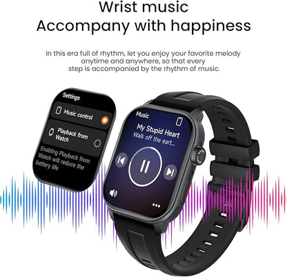Smart Watch (Answer/Make Call), 1.96" AMOLED Touchscreen GPS Fitness Tracker for Men Women, Heart Rate SpO2 Monitor, Waterproof, Sleep & Activity Tracking Smartwatch for Android iOS