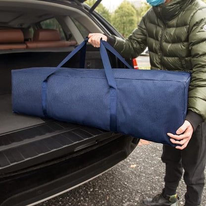 TOPDesign 46 Inch Extra Large Zippered Duffel Bag for Travel Camping Sports Equipment Storage, Waterproof Foldable Luggage Bag with Padded Handles