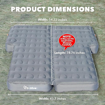 Unbeatable Durability SUV Air Mattress for Car Camping, Durable Extra Thick 300D Oxford Fabric, Quick Easy Set-Up w/Electric Pump, Car Bed Mattress, Mattress for SUV, Air Mattress