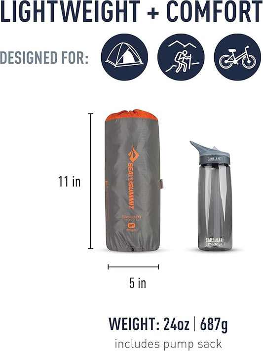 Sea to Summit Ether Light XT Extra-Thick Insulated Sleeping Pad, Rectangular - Regular (72 x 25 x 4 inches)