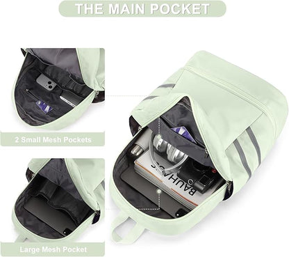 coofay Small Gym Backpack For Women Waterproof With Shoe Compartment Lightweight Travel Workout Sports Backpack Small Gym Bag