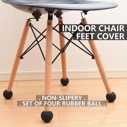 Fits 21-23mm Camping Chair Feets Rubber Ball Feet Anti Slipery Set of 4 Outdoor Chair Leg Cap Fishing Hiking， Compatible with Helinox Chair Zero One