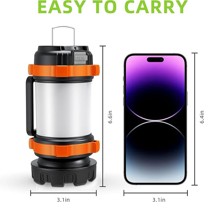 Camping Lantern Rechargeable , Alpswolf Camping Flashlight 4000 Capacity Power Bank,6 Modes, IPX4 Waterproof, Led Lantern Camping, Hiking, Outdoor Recreations, USB Charging Cable Included