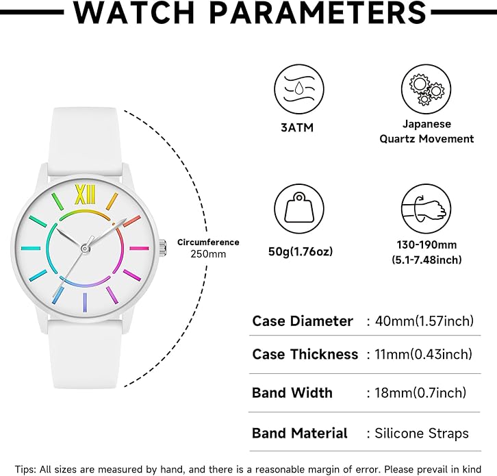 Bisley Unisex Watch Easy to Read Waterproof Silicone Strap Watch