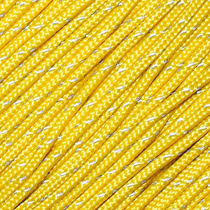 West Coast Paracord – 95 Tensile Strength - 1 Strand Reflective Paracord (10 Feet, Yellow)