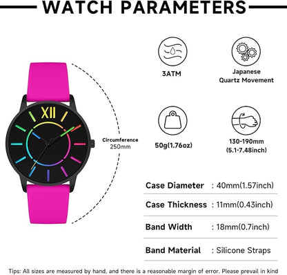 Bisley Unisex Watch Easy to Read Waterproof Silicone Strap Watch