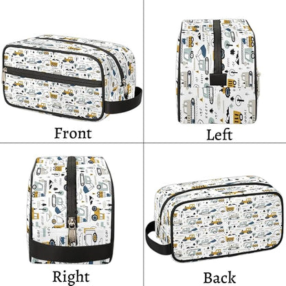 Excavator Car Hanging Toiletry Bag,Travel Hygiene Kits for Boys Mens,Waterproof Makeup Carry-on Bags,Cosmetic Bag,TSA Approved Shave Dopp Kit for Toiletries Shower Bathroom Accessories Gifts