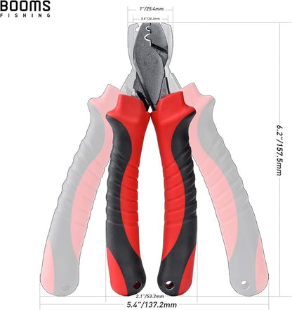 Booms Fishing CP2 Fishing Crimping Tool for Single-Barrel Sleeves