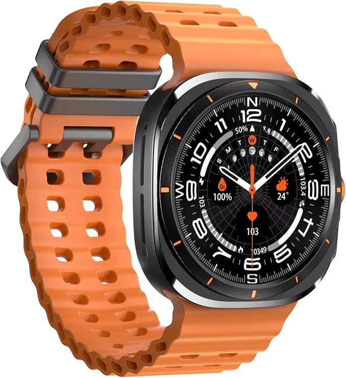 ZESOZ Galaxy Z7 Smartwatch, AMOLED Display, Health and Sport Tracking, 7-Day Battery Life, (Orange)