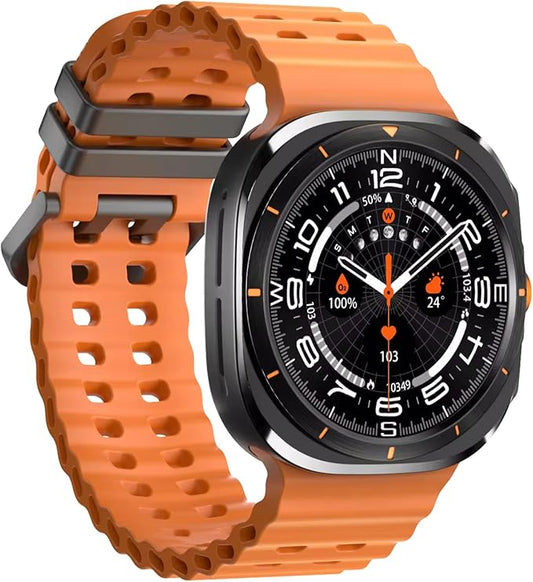 ZESOZ Galaxy Z7 Smartwatch, AMOLED Display, Health and Sport Tracking, 7-Day Battery Life, (Orange)