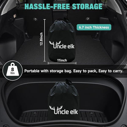 Model Y Mattress for Tesla, Inflatable SUV Mattress for Portable Camping Mattress Foldable Air Mattress with Air Pump and Storage Bag for Tesla Model Y and SUV Travel, Black