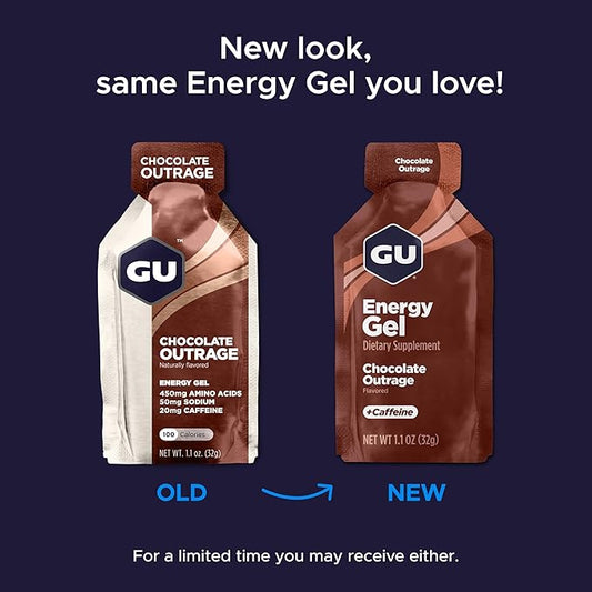 GU Energy Original Sports Nutrition Energy Gel, Vegan, Gluten-Free, Kosher, and Dairy-Free On-the-Go Energy for Any Workout, 24-Count, Assorted Indulgent Flavors