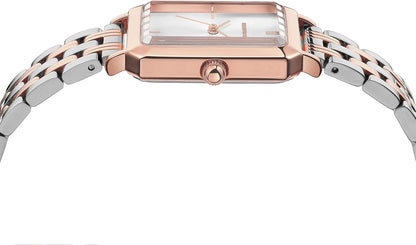Roberto Marino RM1982 Women’s Luxury Watch Rectangular Gold – Japanese Quartz Movement, Vintage Stainless Steel Design, Silver Dial, Elegant Dress Timepiece, 3ATM Water Resistant – Reloj para Mujer