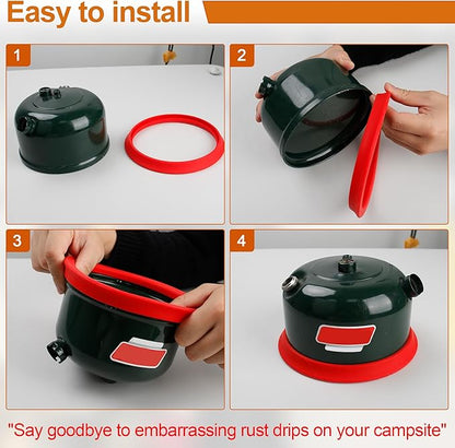 SUNJIKA Camping Kerosene Lamp Silicone Tank Base Protector for Coleman Lanterns, Scratch-Resistant, Enhanced Stability Camping Lantern Part,Suitable for Coleman Lanterns 220.228.236.237.252,639