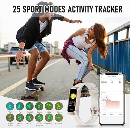 Fitness Tracker, Blood Pressure Watch with 24/7 Heart Rate, Step Counter for Walking, Step Trackers Activity Pedometer for Women Men Android iOS